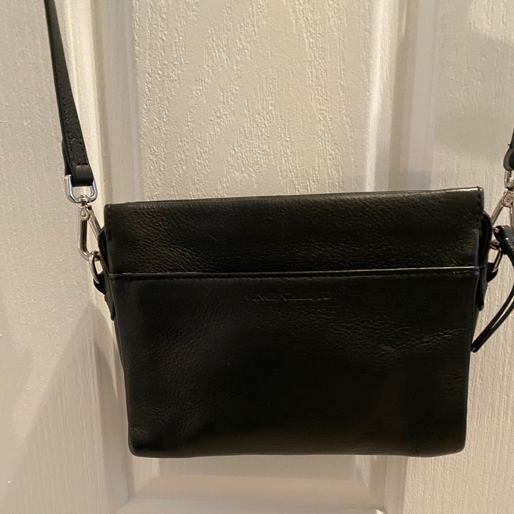 Vince Camuto Black Leather Crossbody Purse